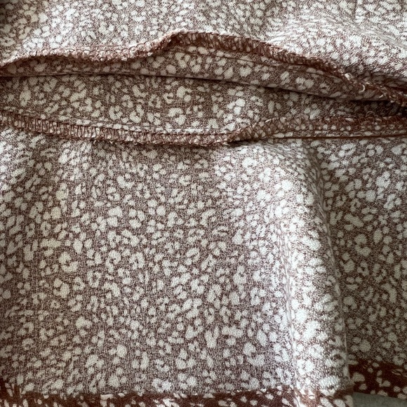 Light brown Patterned Skirt with Drawstring - Picture 4 of 5